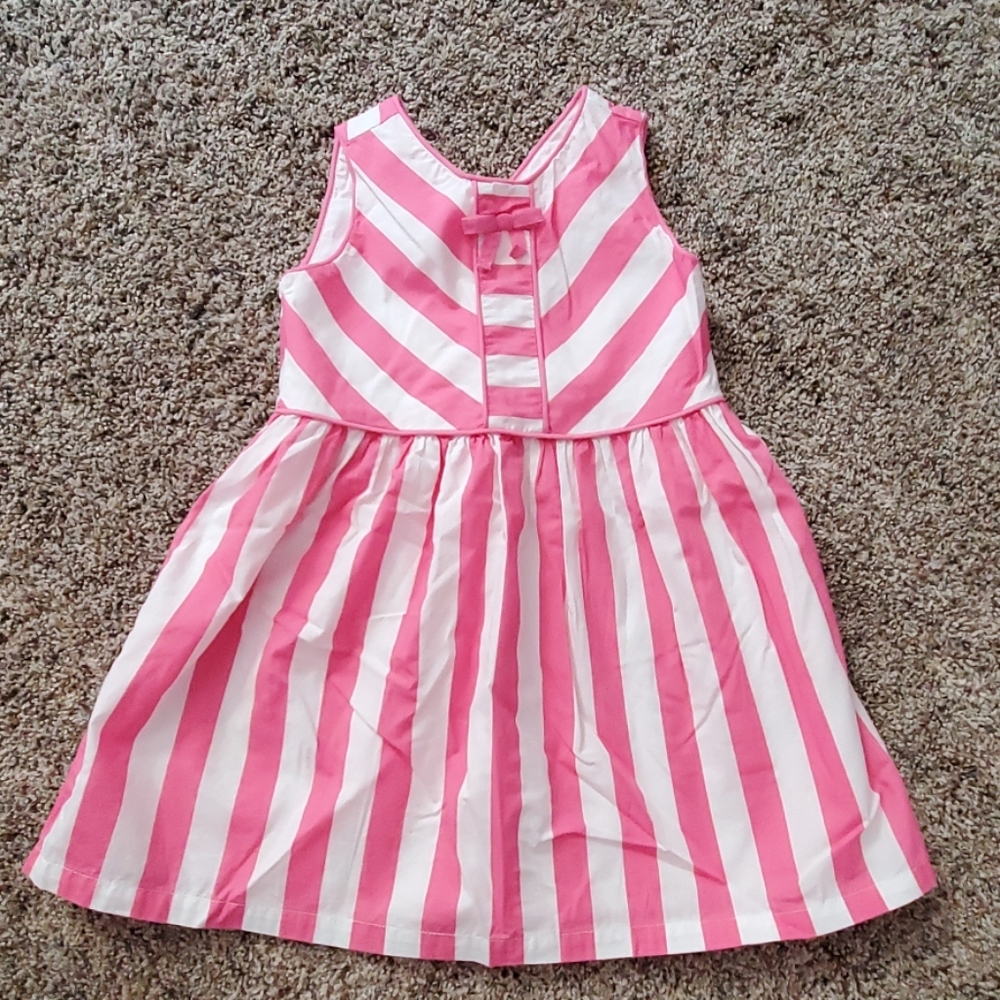 Pink white striped dress